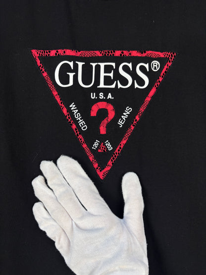Women’s Y2K Guess Black Triangle Logo T-Shirt