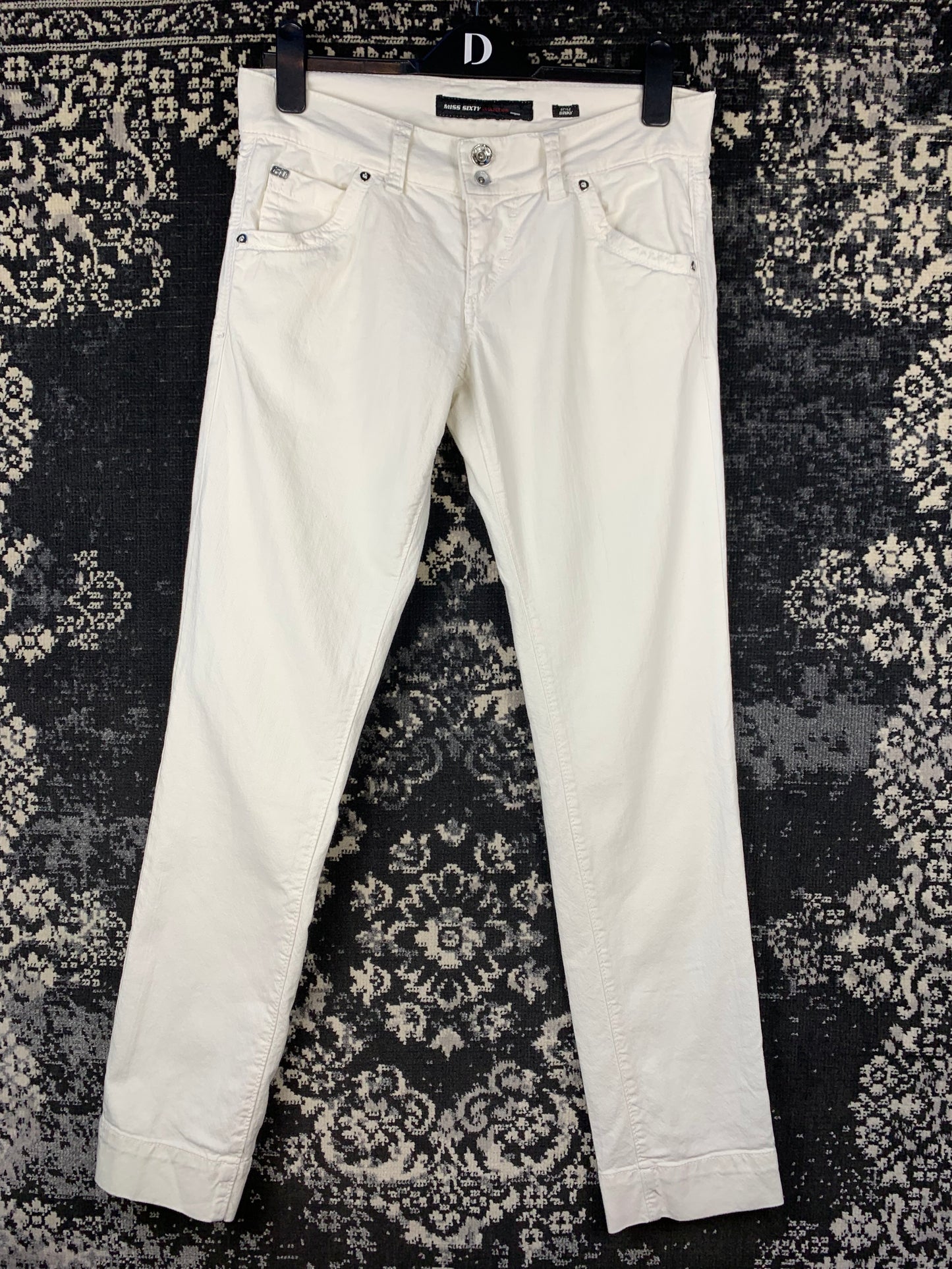 Women's Vintage Miss Sixty White Low Waist Jeans