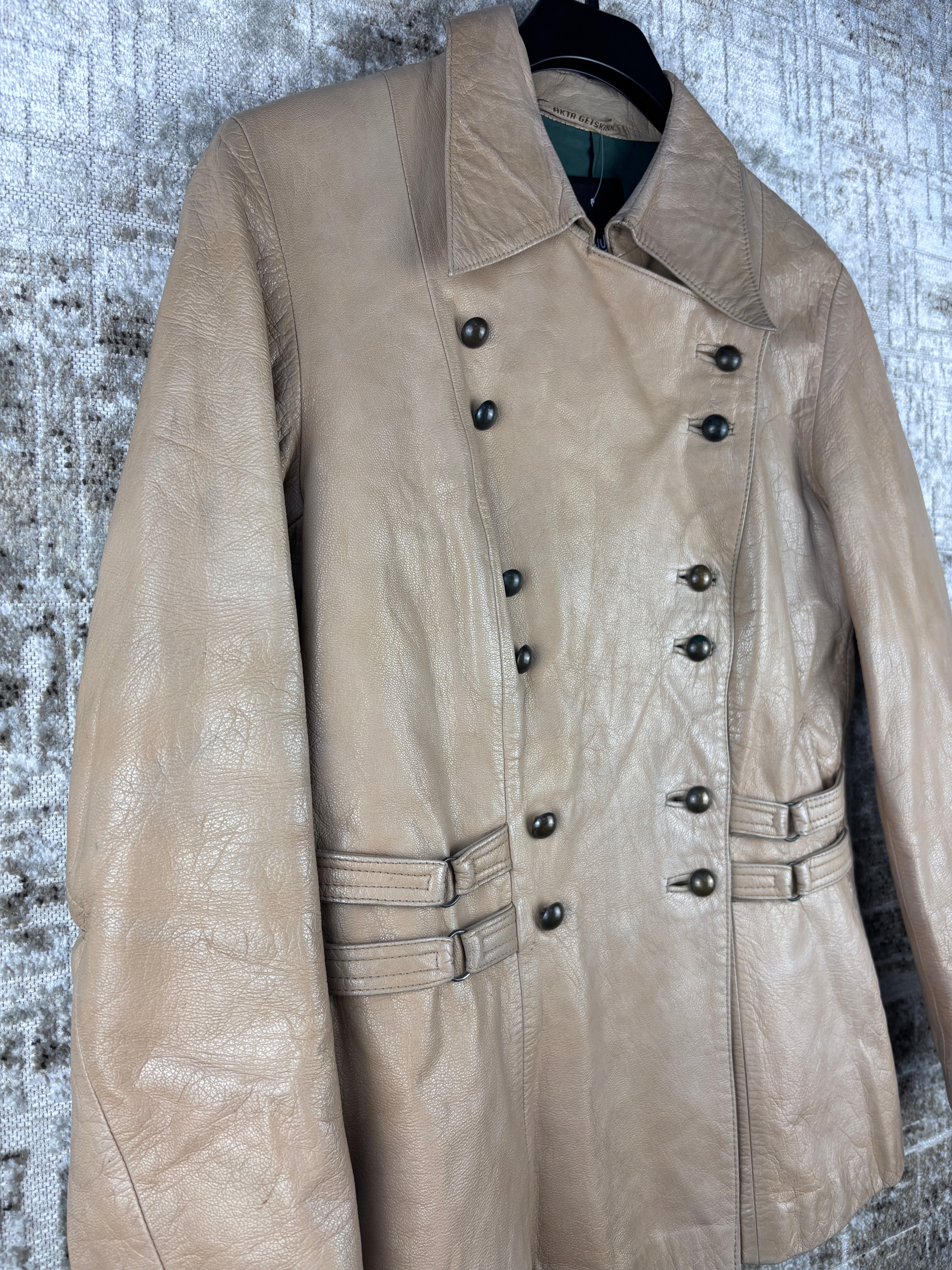 Vintage Double-Breasted Leather Jacket