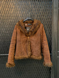 Womens Y2K Leatitia Rosa Button Up Jacket