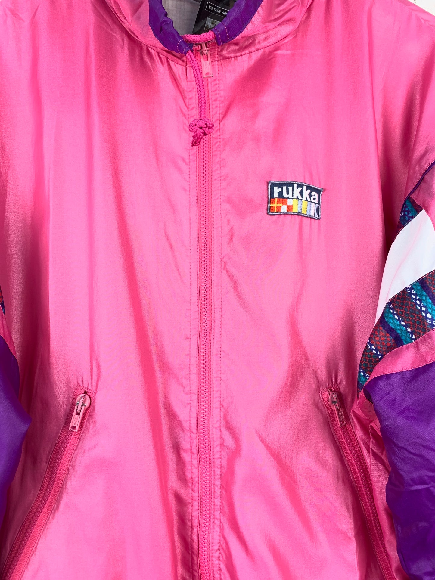 Mens Vintage Pink Rukka Windbreaker Jacket