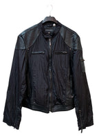 Emporio Armani Leather-Trim Biker Jacket