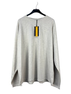 Rhude Men's Gray Embroidered Logo Long Sleeve T Shirt