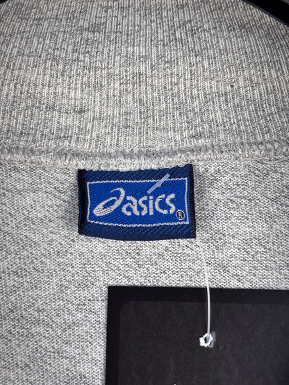 Mens Vintage Asics Light Gray Quarter Zip Sweatshirt