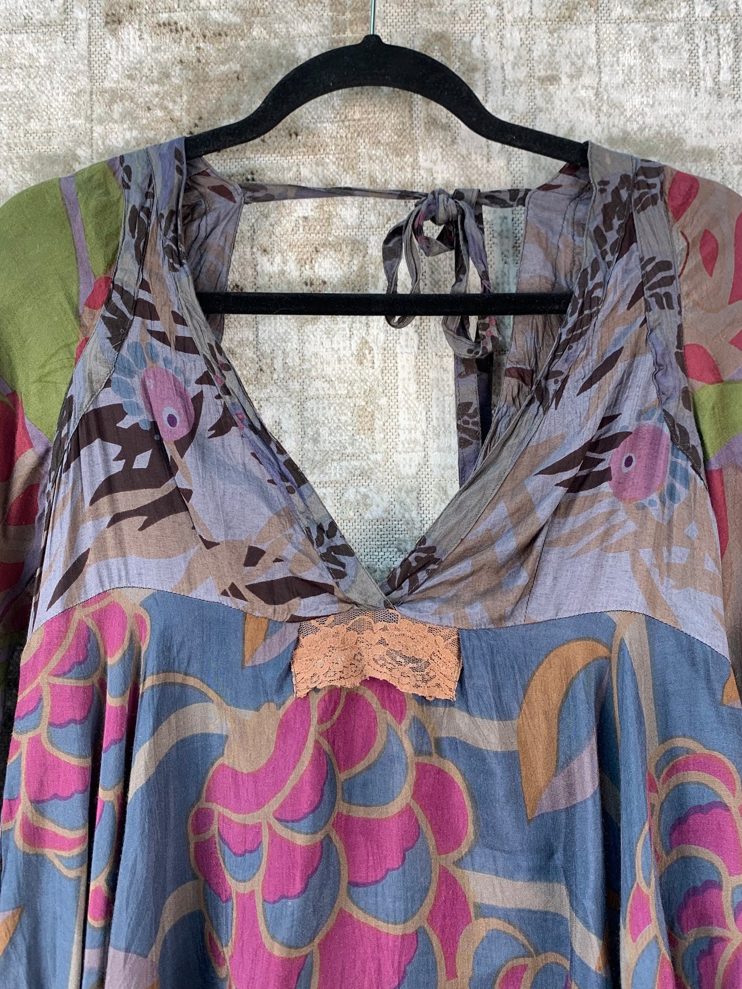 Womens Y2K Desigual Floral Boho Top
