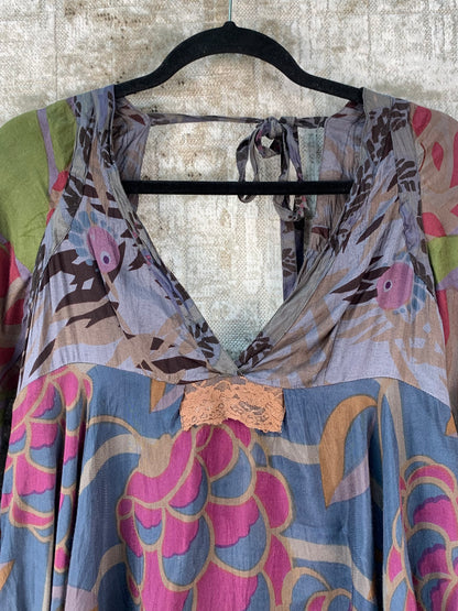 Womens Y2K Desigual Floral Boho Top