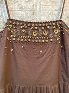 b.young Boho Beaded Tiered Midi Dress