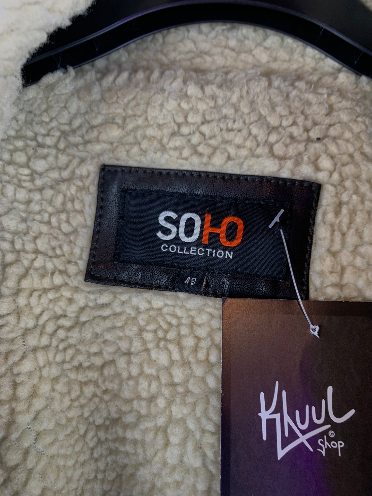 Mens Vintage Soho Collection Shearling Jacket