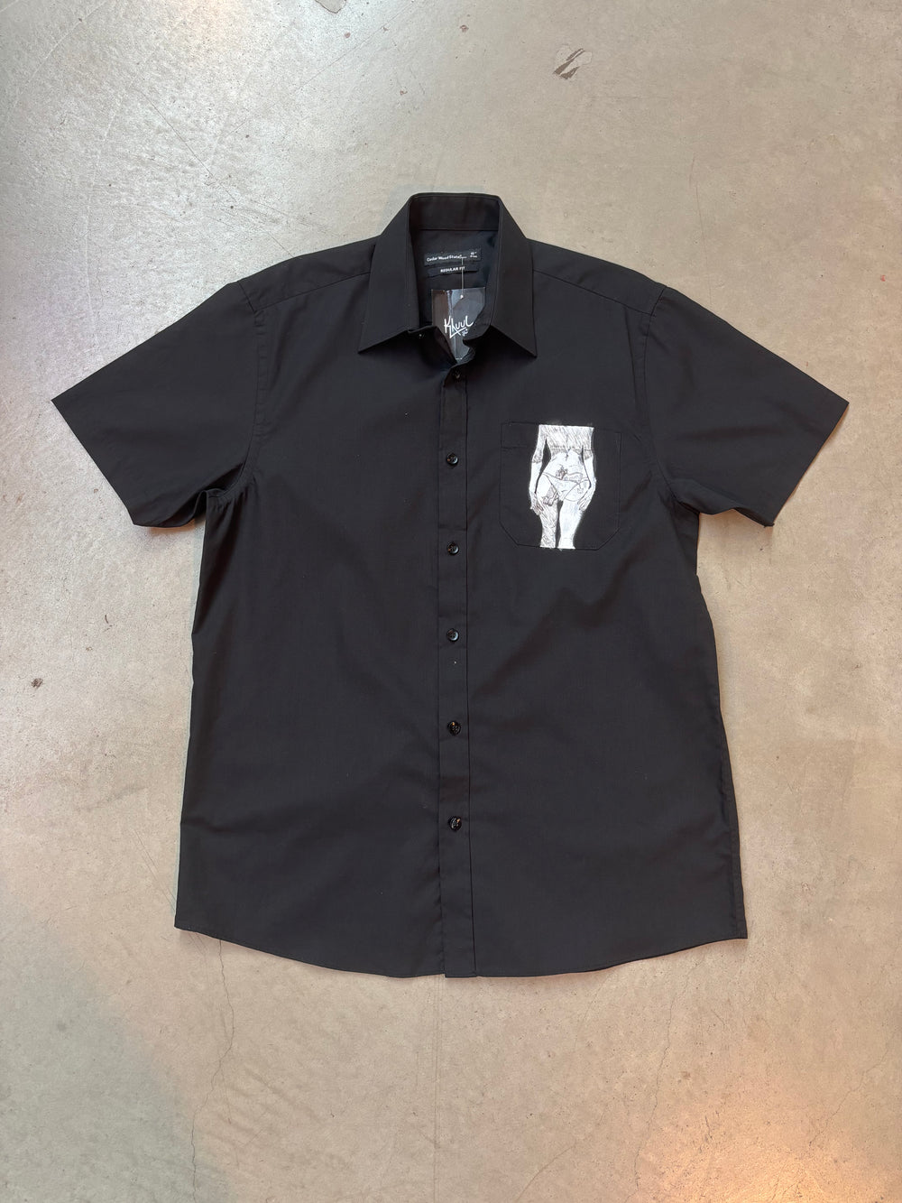 Cedar Wood State Black Button Up Shirt