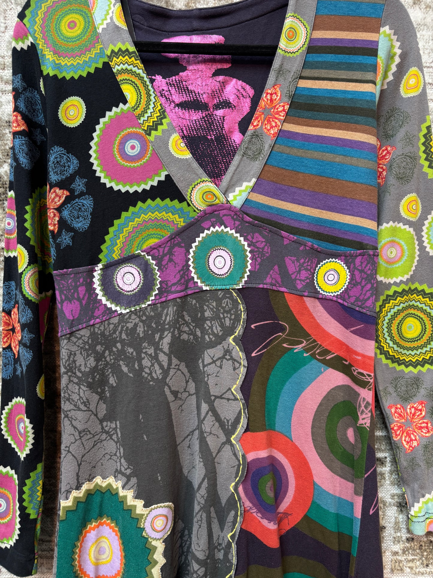Desigual Patchwork Long Sleeve Dress