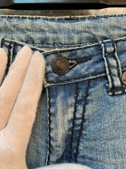 True Religion Light Wash Straight Jeans