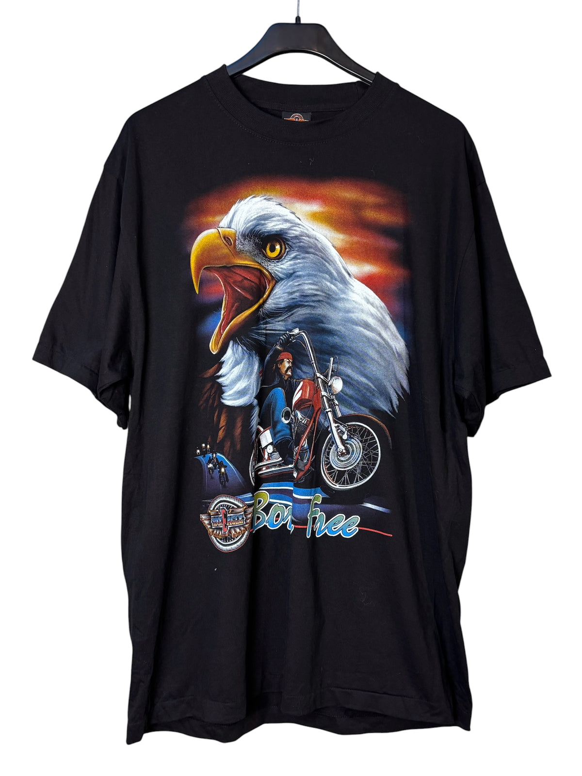Rock Eagle "Born Free" Biker T-Shirt