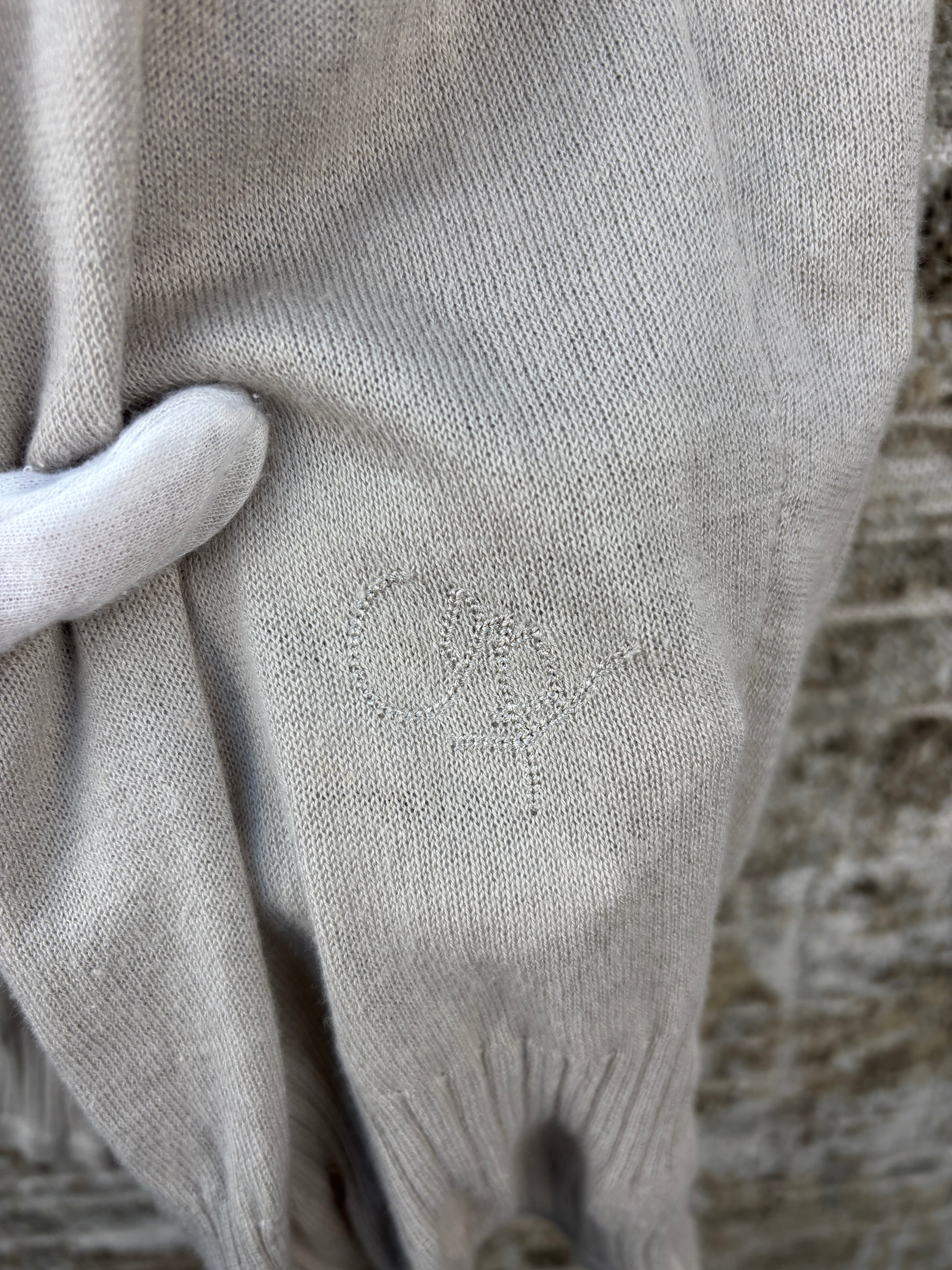 Womens Y2K Cop Copine Gray Knit Cardigan