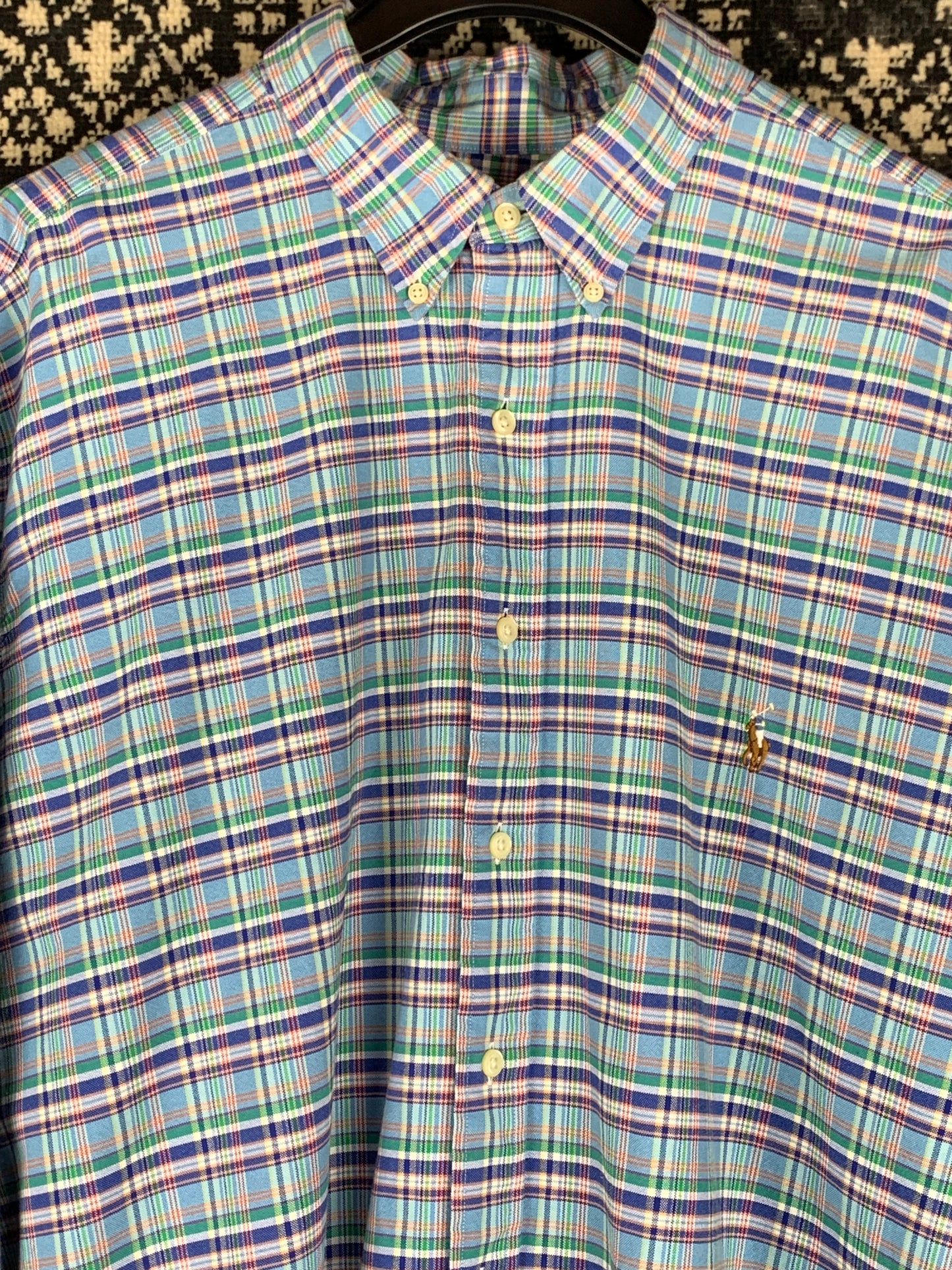Men's Vintage Ralph Lauren Light Blue Long Sleeve Button-Up