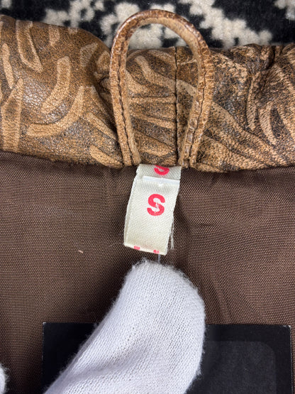 Men’s Vintage Light Brown Genuine Leather Jacket