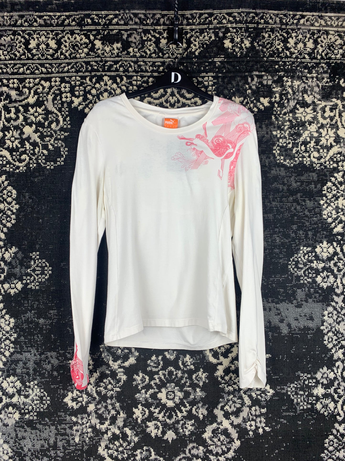 Y2K Women's White Puma Longsleeve Shirt