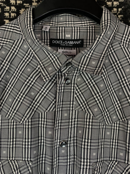 Dolce&Gabbana Plaid Pattern Button Up Shirt