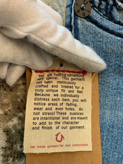 True Religion Light Wash Straight Jeans