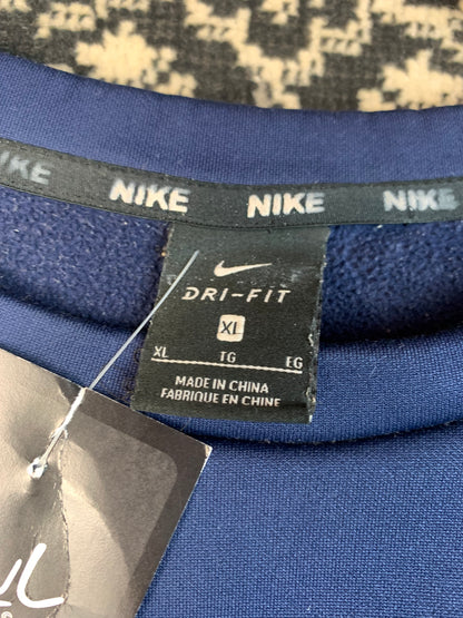Nike Dri-Fit Navy Blue Long Sleeve Athletic Pullover Sweatshirt