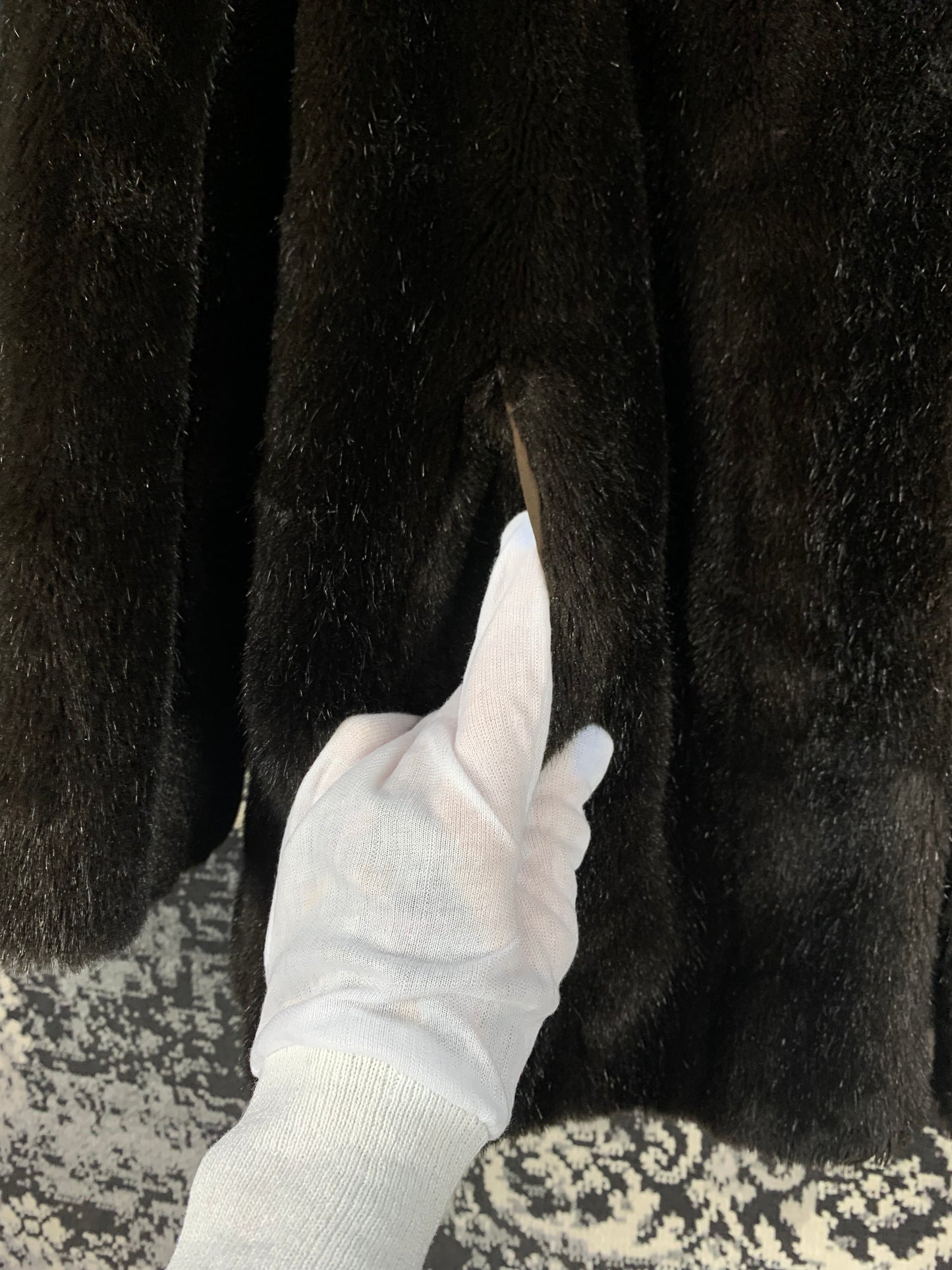 Women's Vintage Dark Brown Faux Fur Coat