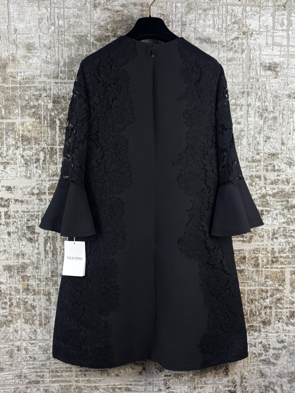 Valentino Garavani Black Lace-Paneled Dress