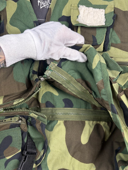 Men Vintage Military Camo Utility Vest