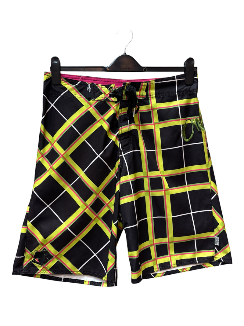 O'Neill Y2K Neon Plaid Board Shorts