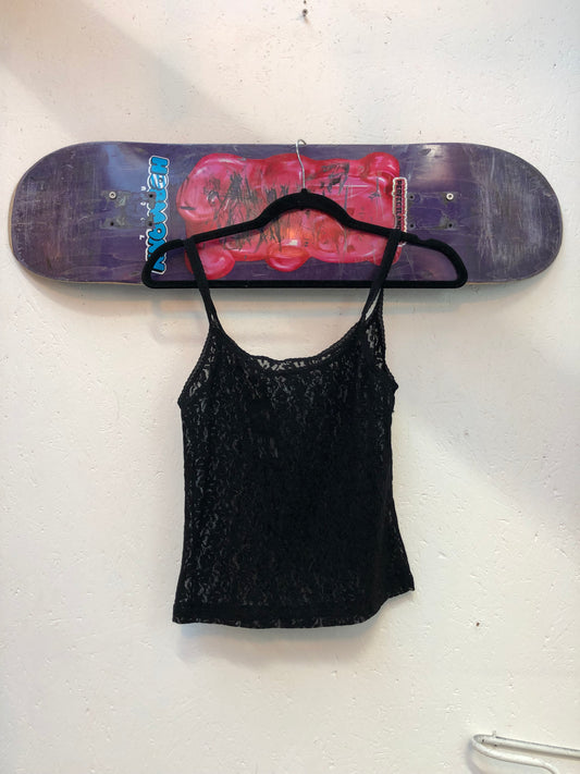 Black Lace Camisole Tank Top