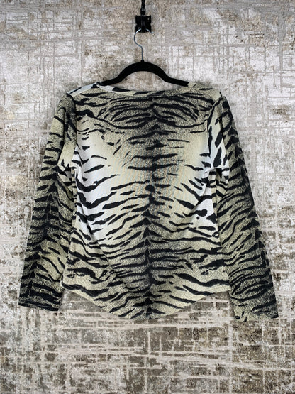 Womens Y2K Vicky Zebra Print Long Sleeve Top