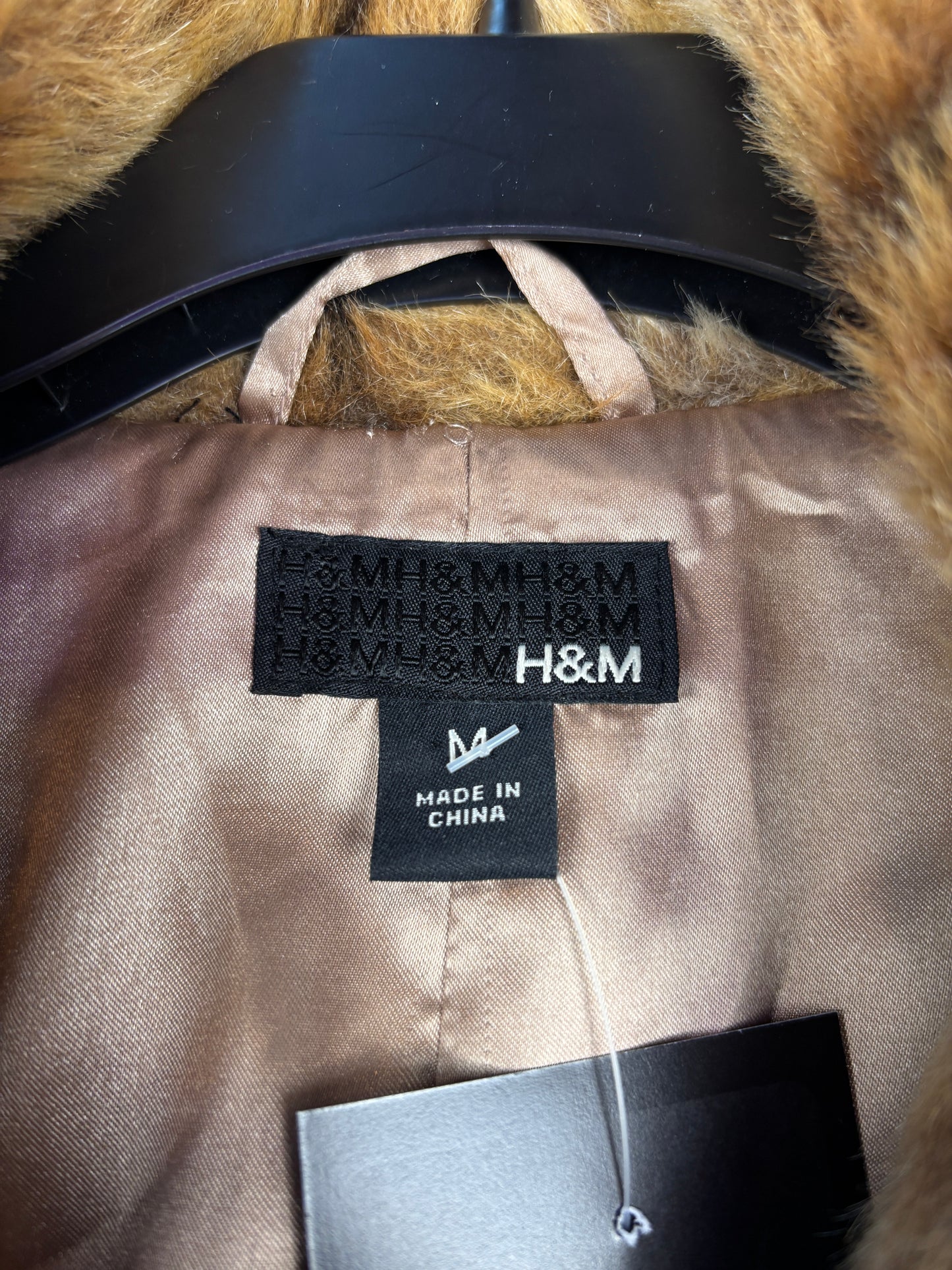 Women's Y2K Light Brown Faux Fur Jacket