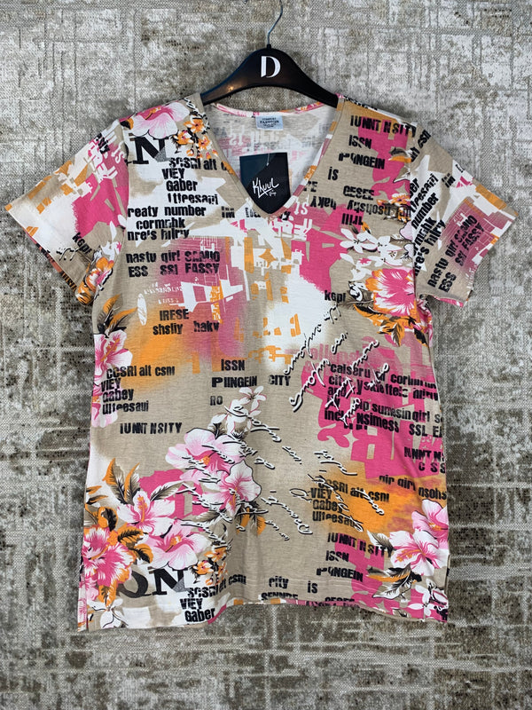 Vintage Y2k Graphic Floral Top