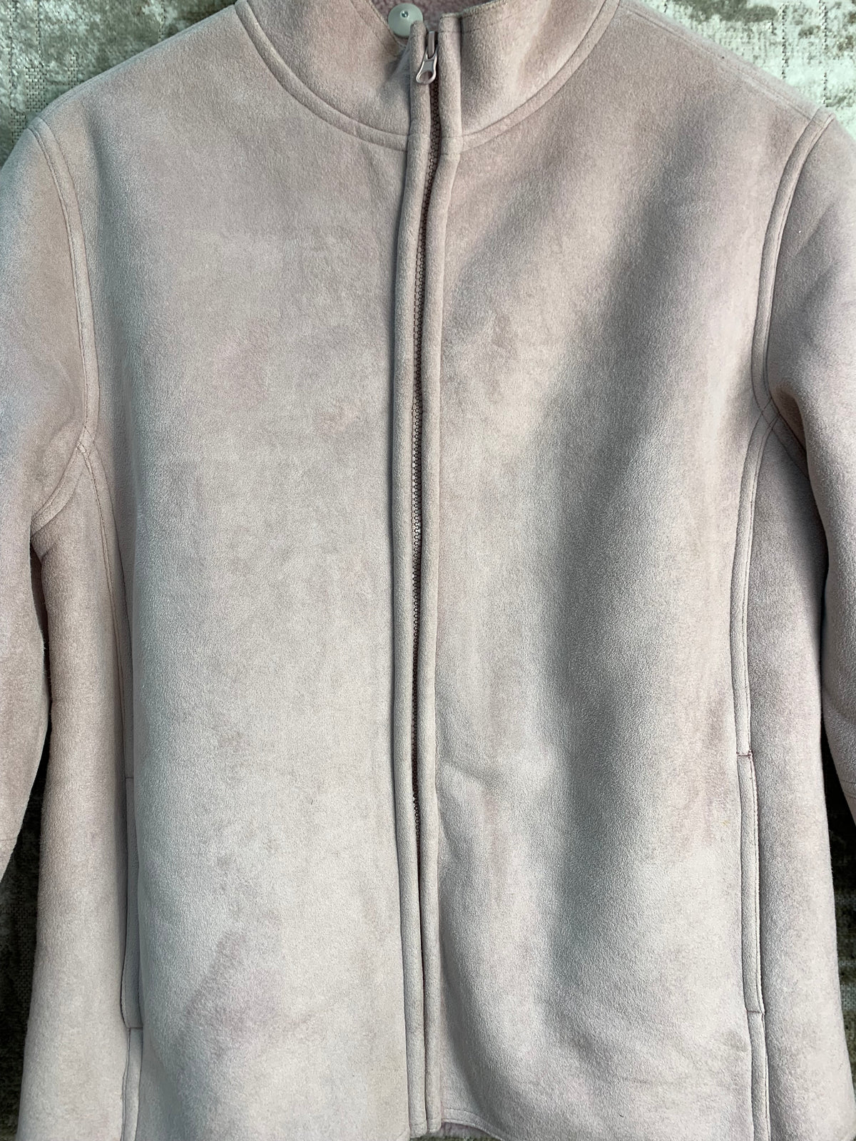 Dunnes Stores Faux Suede Sherpa-Lined Jacket