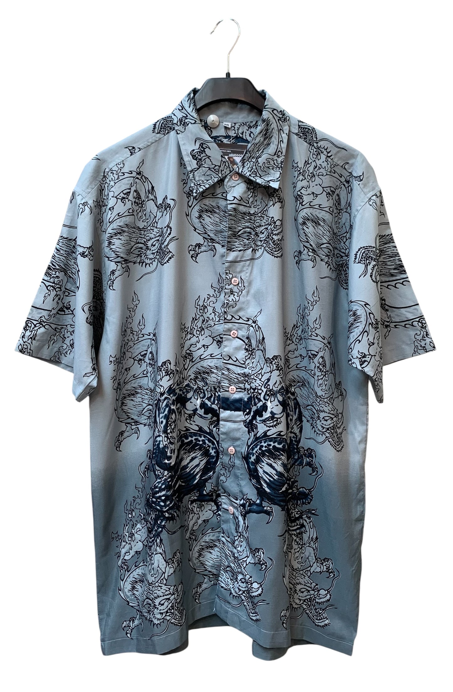 Dragon Print Short Sleeve Shirt