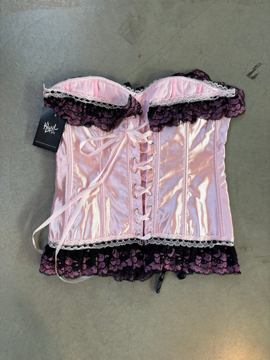 Pink Satin Corset Top Women’s XS