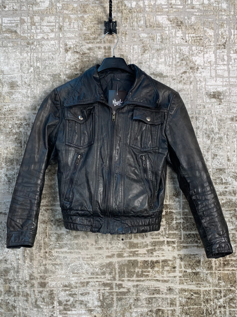 Womens Vintage Dark Brown Genuine Leather Jacket