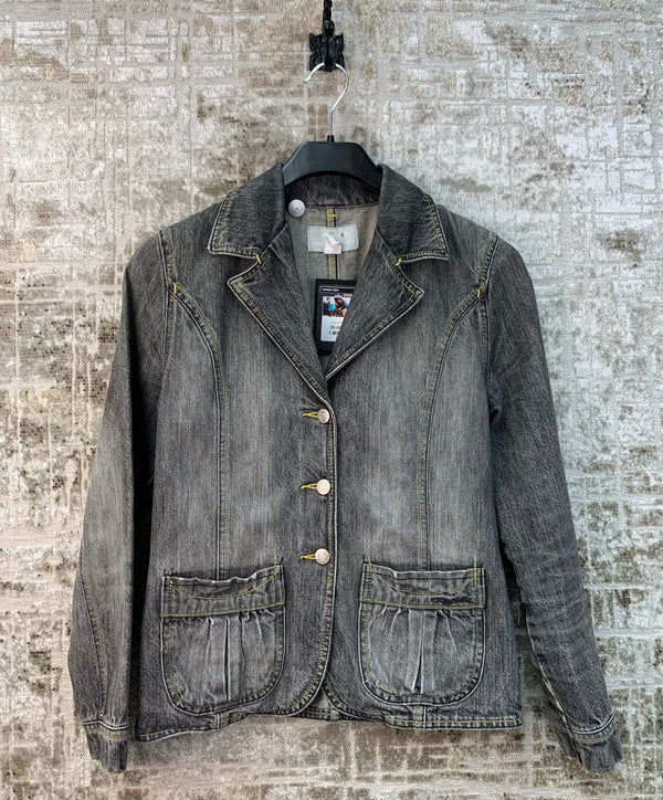 Womens Y2K Dark Grey Jean Jacket