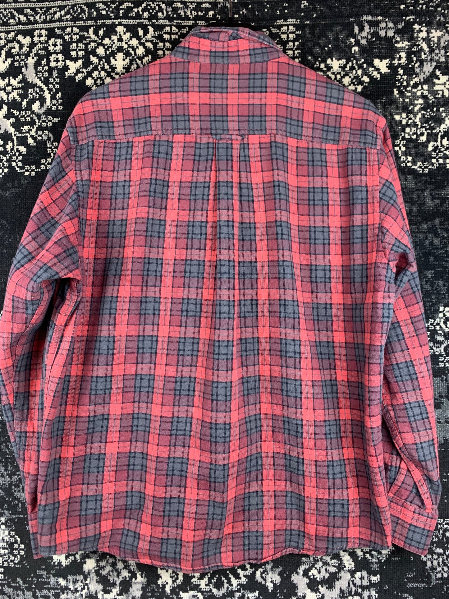 Lee Red Plaid Long Sleeve Button-Up Shirt