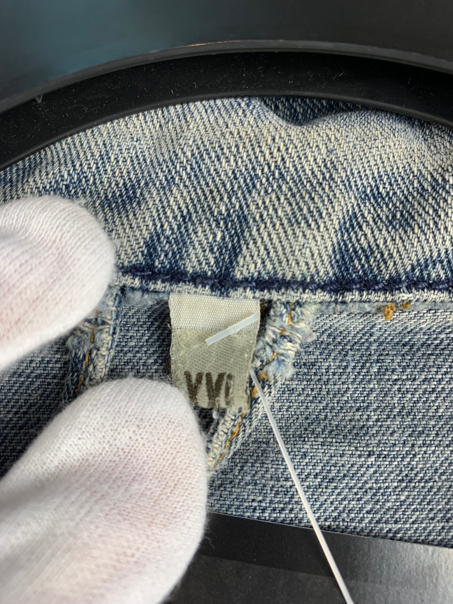 Mens Vintage Button Up Jean Blue Vest