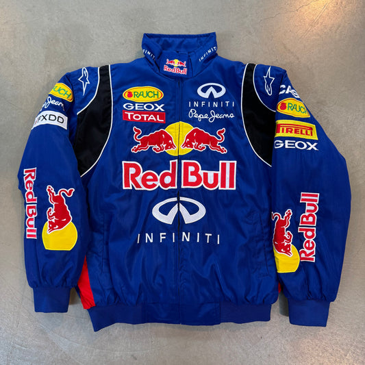 Vintage Red Bull Blue Infiniti F1 Racing Jacket