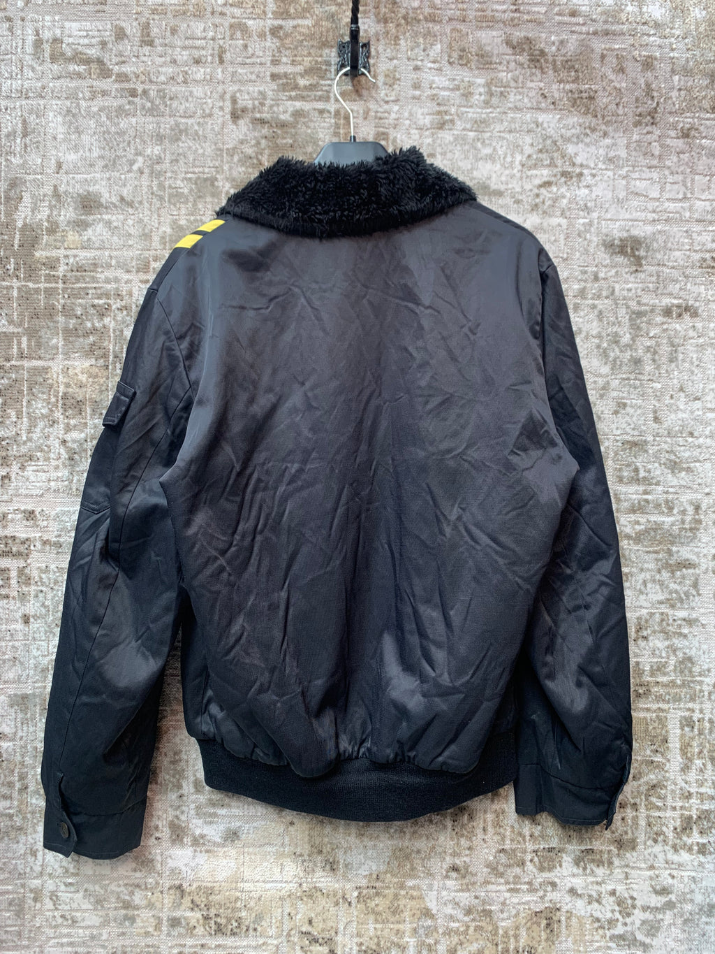 Vintage Bomber Jacket with Faux Fur Collar