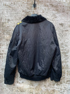 Vintage Bomber Jacket with Faux Fur Collar