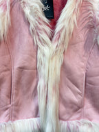 Influence Y2K Pink Faux Fur Trim Vest