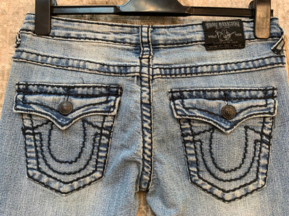 True Religion Light Wash Straight Jeans