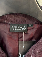 Elisabeth Shannon Metallic Snake-Print Zip Jacket