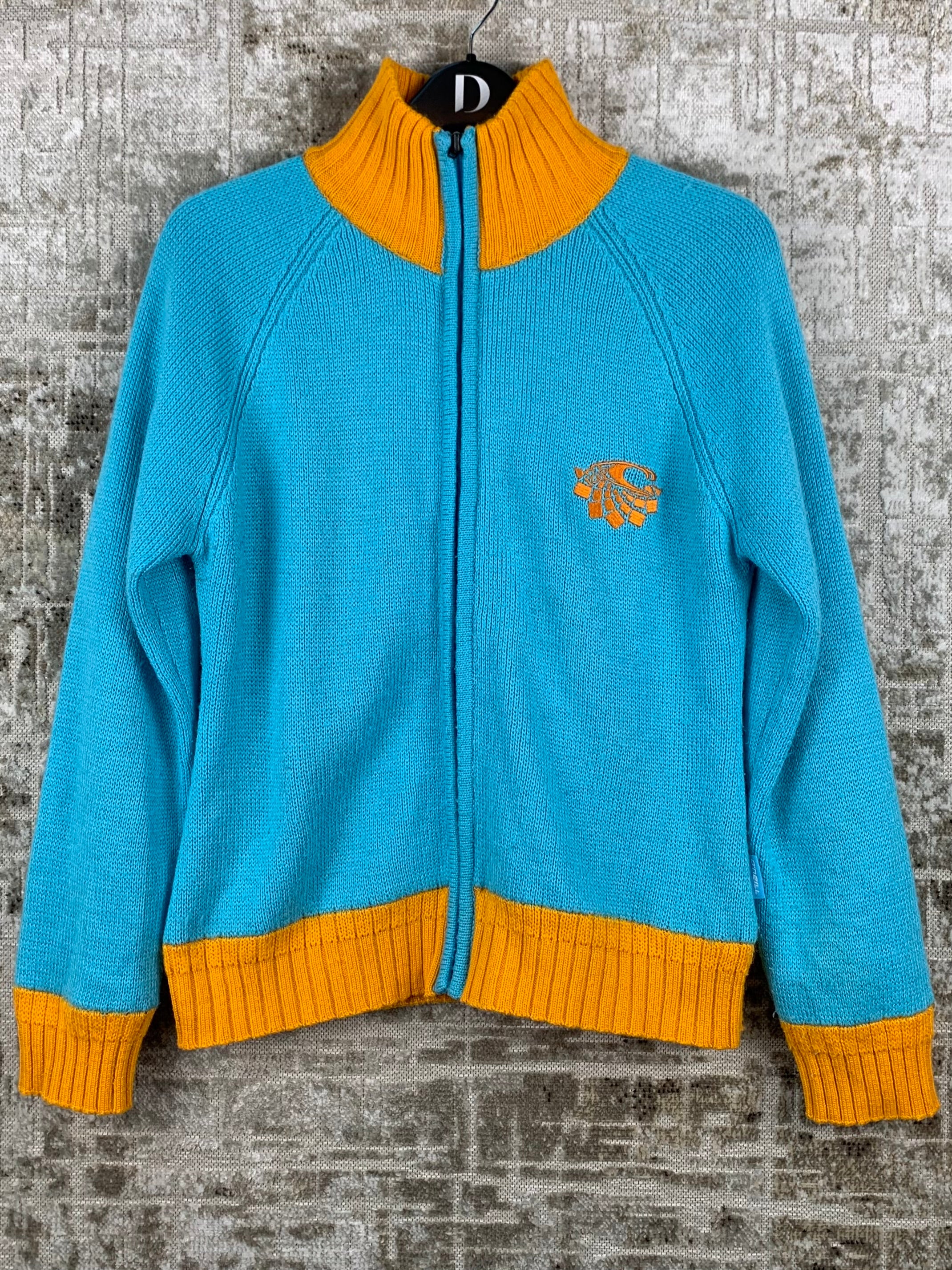 Womens Vintage Y2K Baby Blue Orange Oneill Jacket