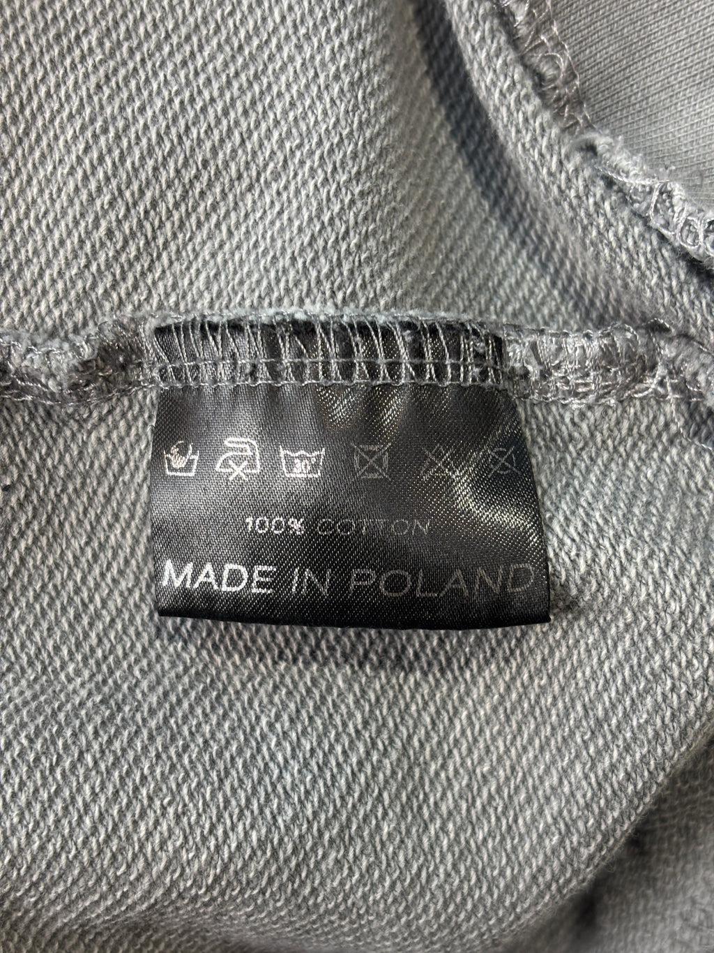 Rhinestone Spider Web Washed Grey Hoodie