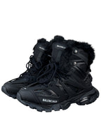 Balenciaga Track Hike Black Fur Boots