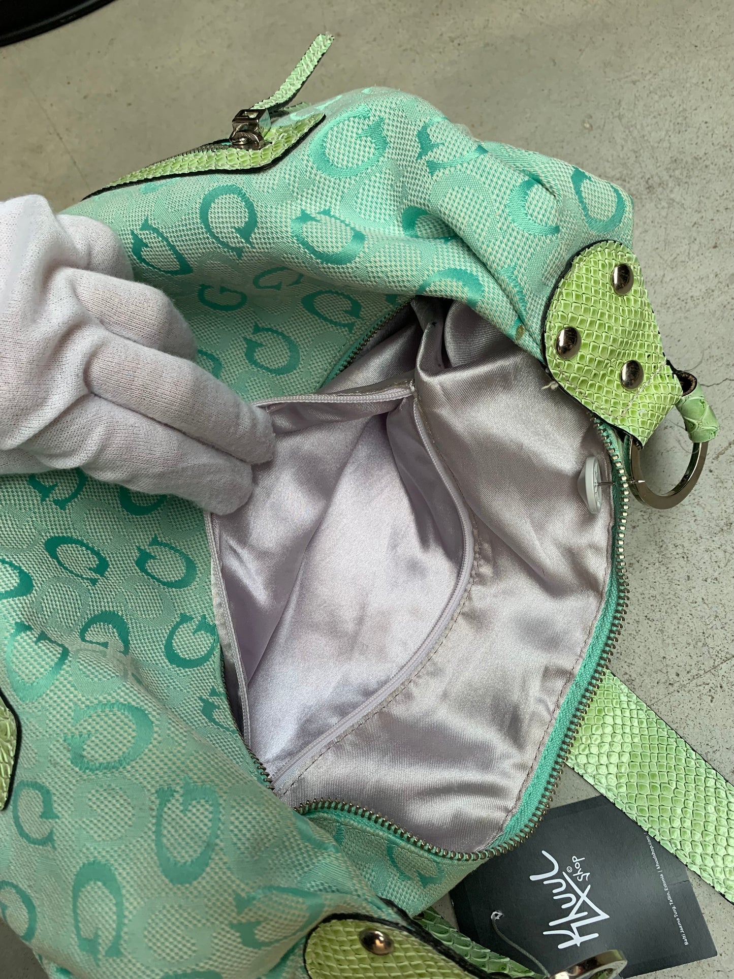 Guess Y2K Light Green Handbag