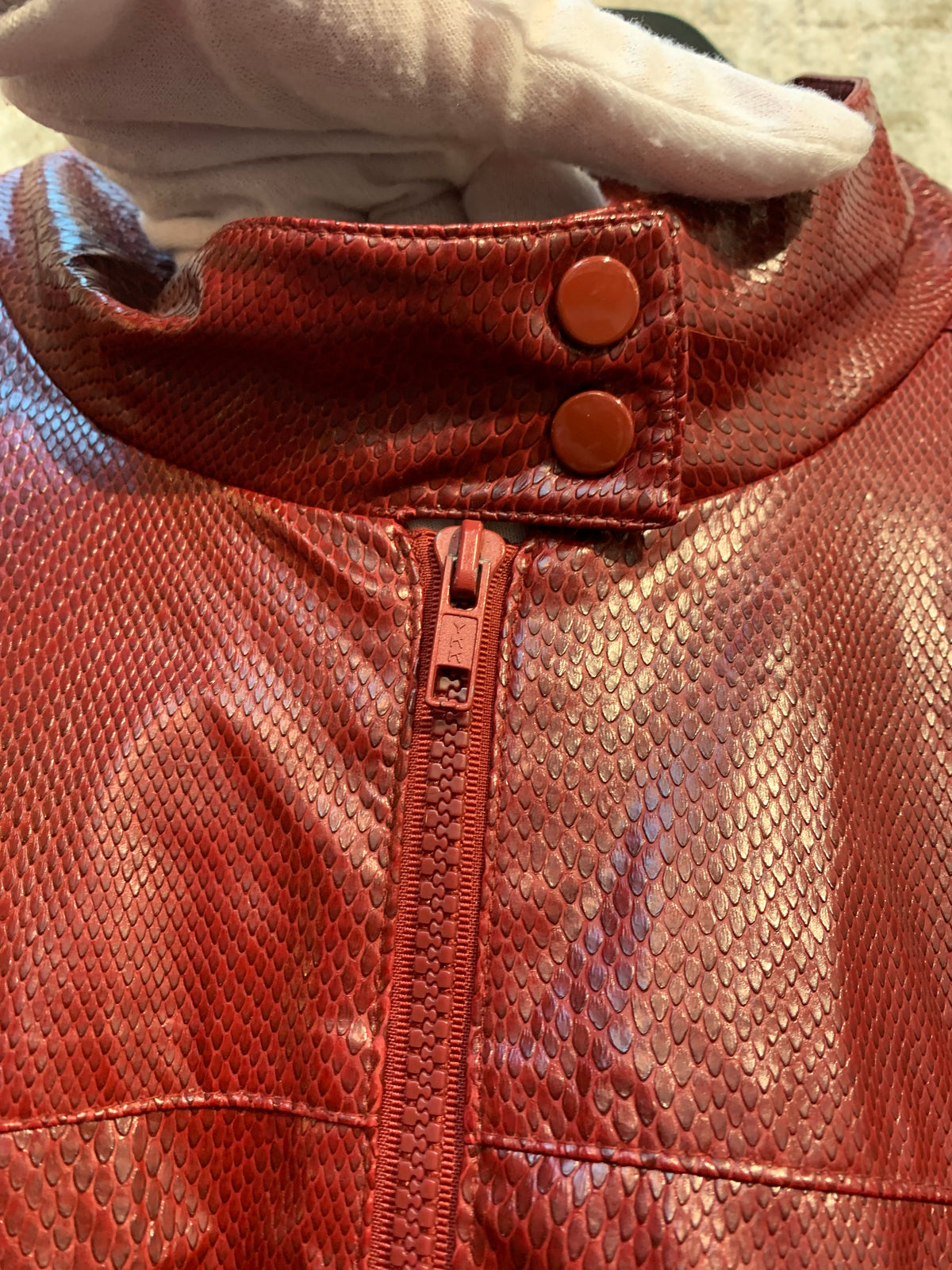 Cibyll Jeans Y2K Snakeskin Zip Jacket