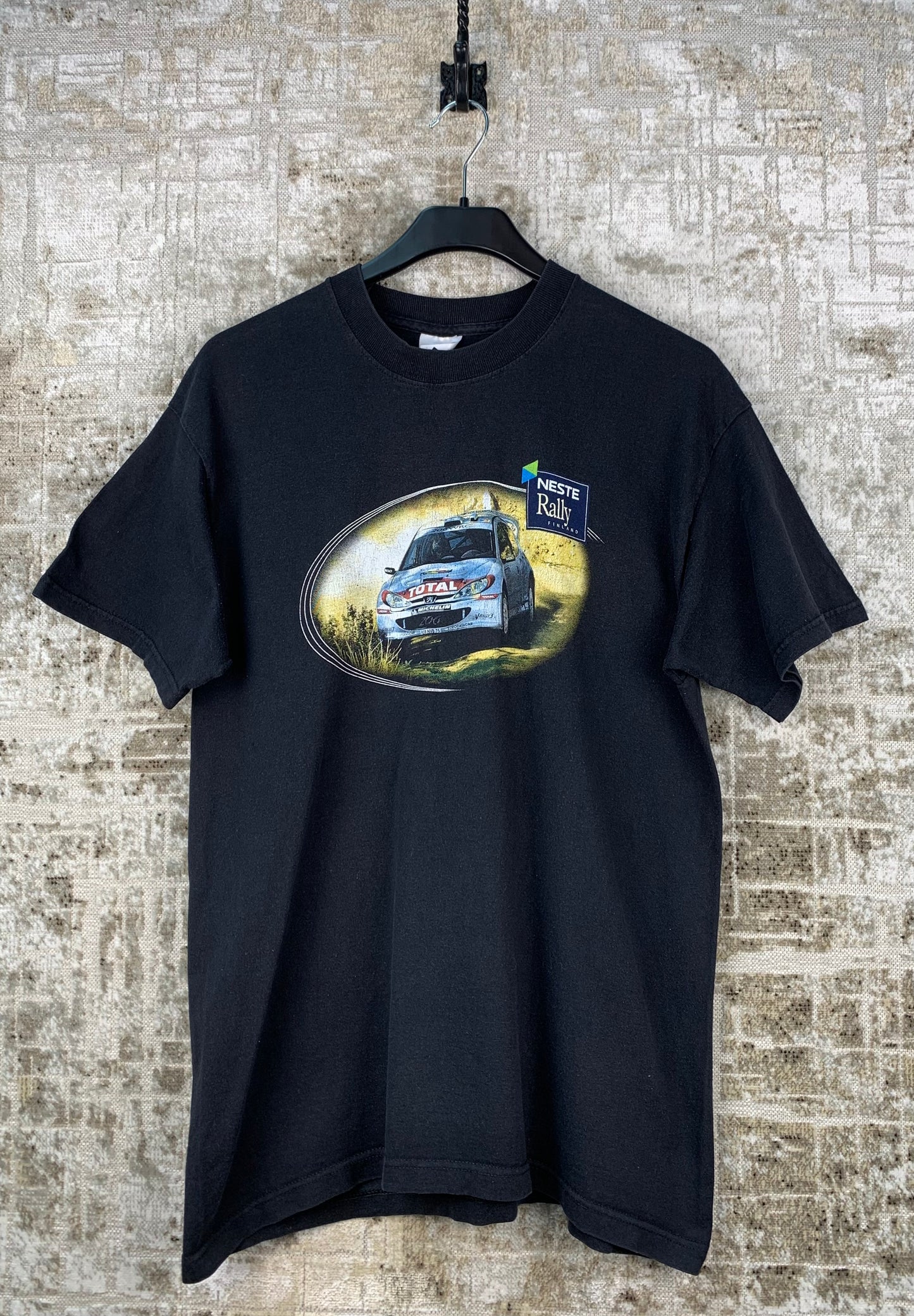 Mens Vintage Neste Rally Finland Sport Graphic T Shirt